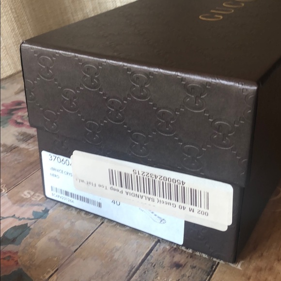 Gucci Vernice Crystal Ballet Flats - Picture 7 of 8